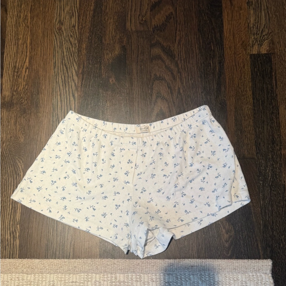 Brandy Light Blue Floral Sleep Shorts